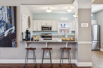 Clubhouse Kitchen with Barstools